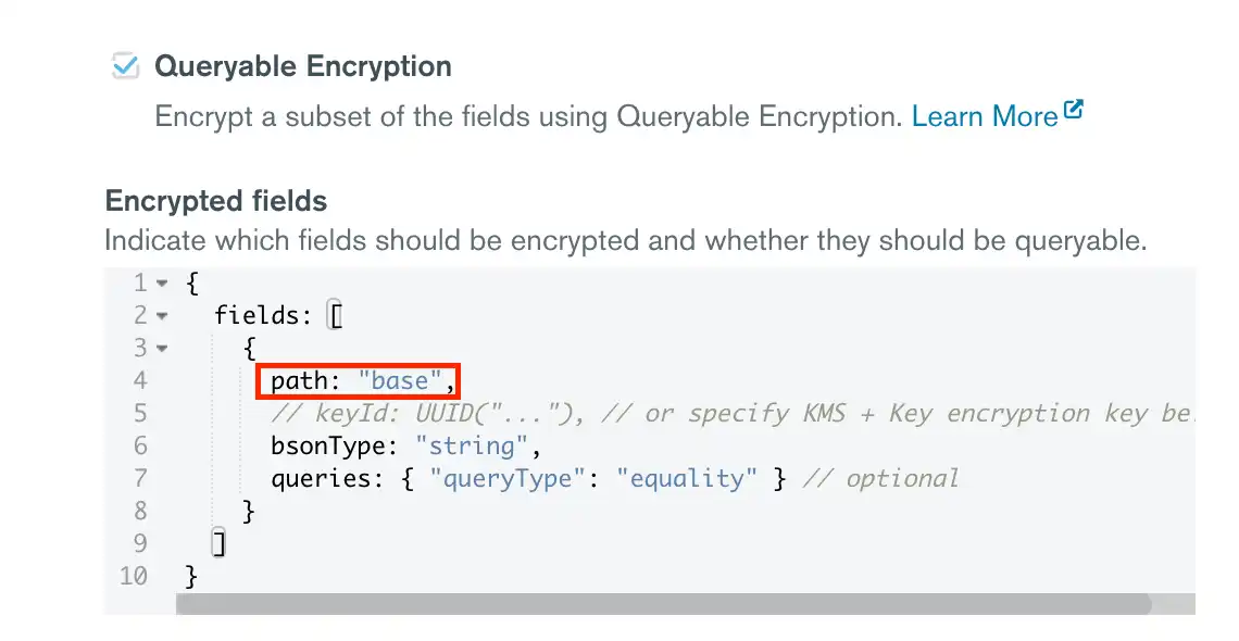 Encrypted Field Name